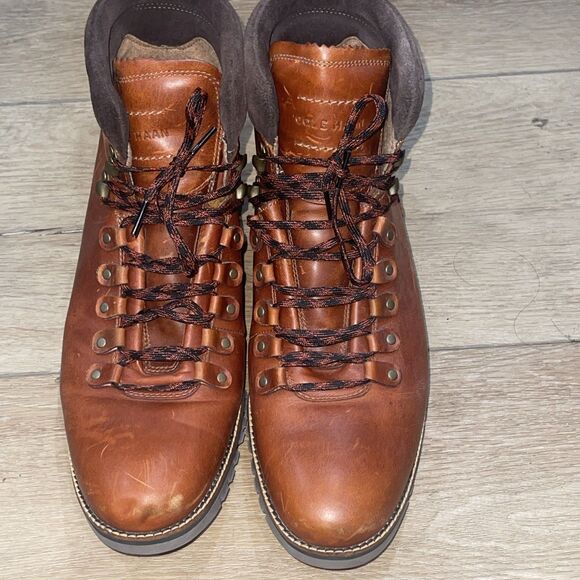 Cole Haan Zerogrand Hiking Boots Mens 9.5 Red Leather Lace-Up Waterproof C30405 main image 5